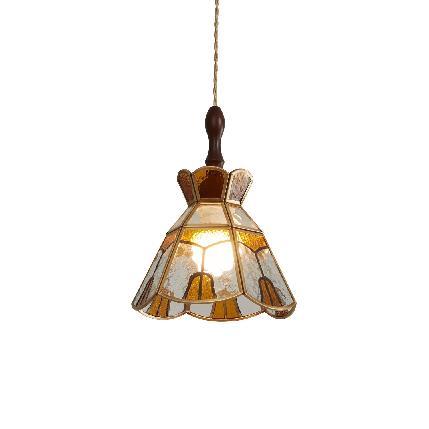 Florace Wood & Glass Vintage Pendant Lamp