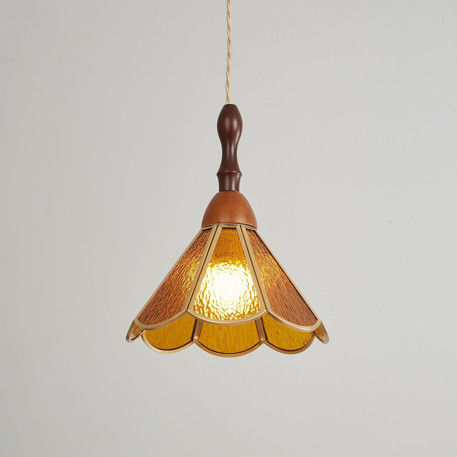Florace Wood & Glass Vintage Pendant Lamp