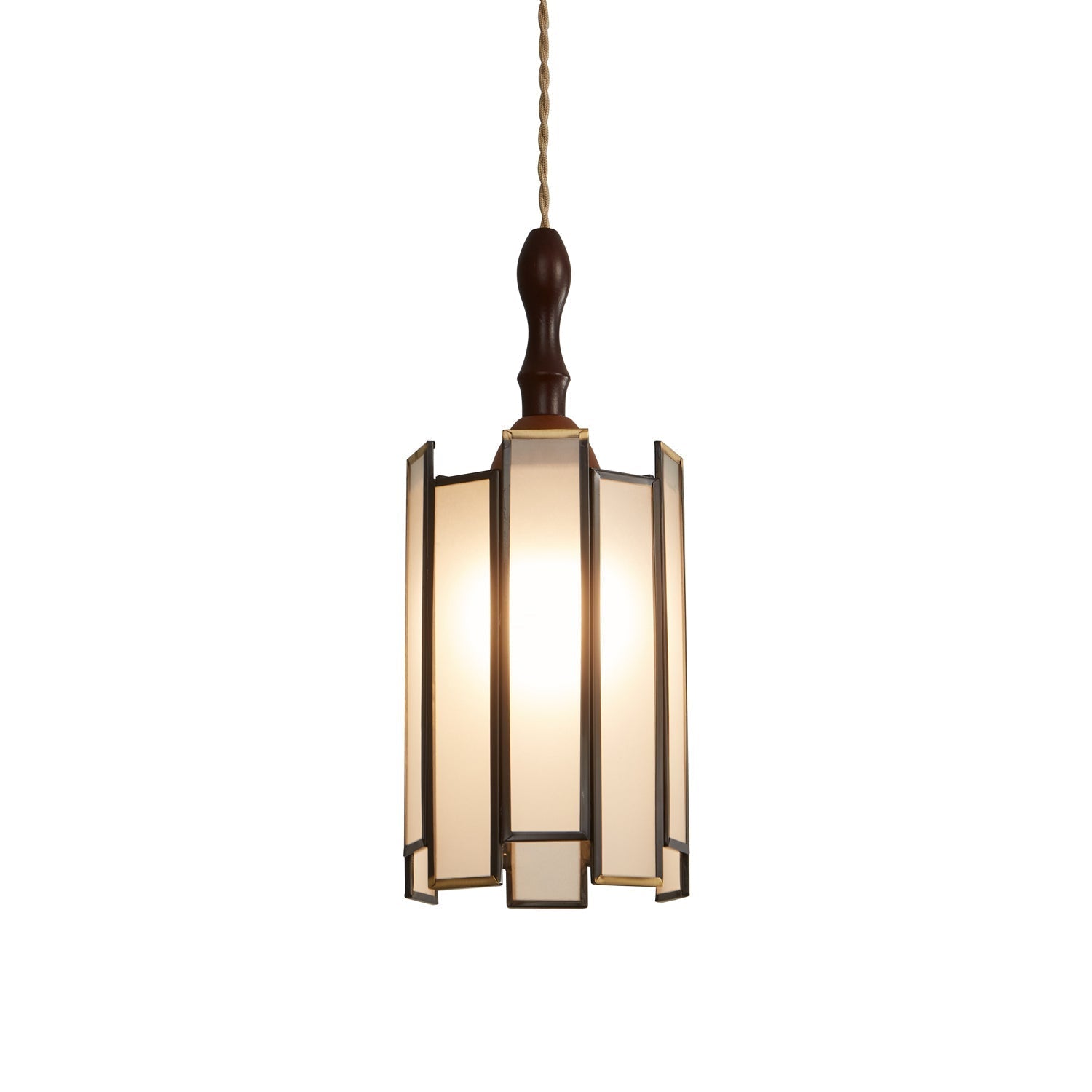 Florace Wood & Glass Vintage Pendant Lamp