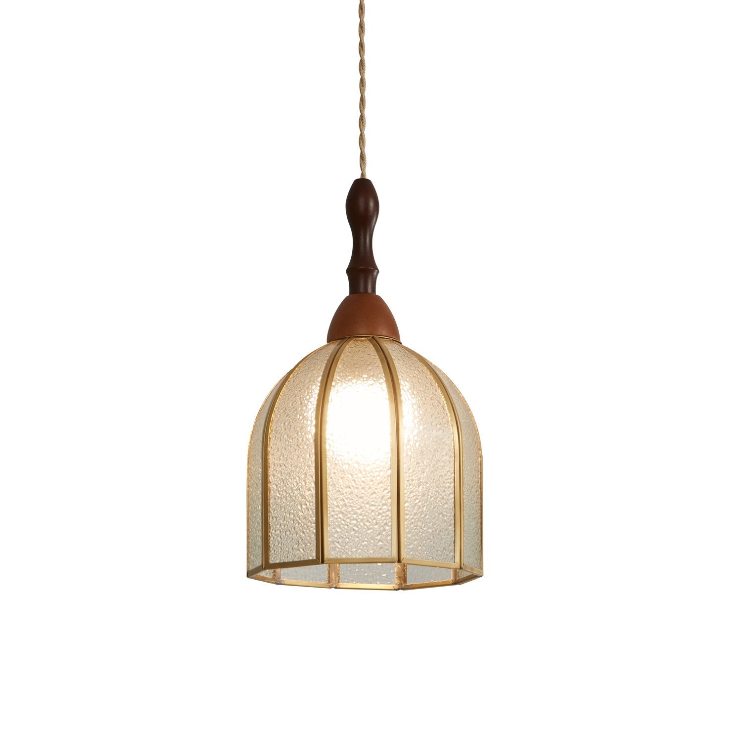 Florace Wood & Glass Vintage Pendant Lamp