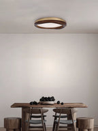 Artalis Walnut Wood Flush Mount