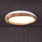 Artalis Walnut Wood Flush Mount