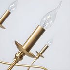 Lustra Chandelier Gold Candle Curved Arms