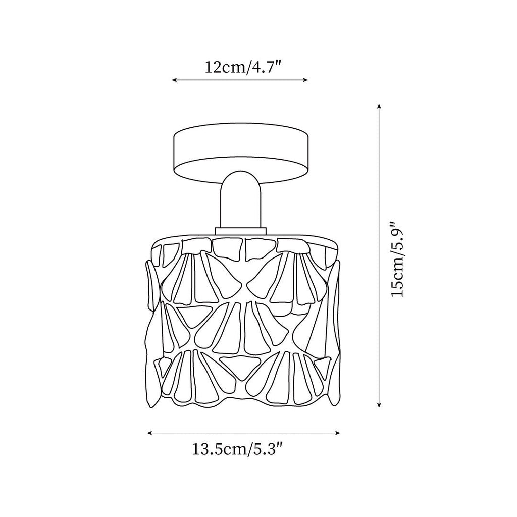 Tiffany Special Glass Flush Mount Ceiling Light
