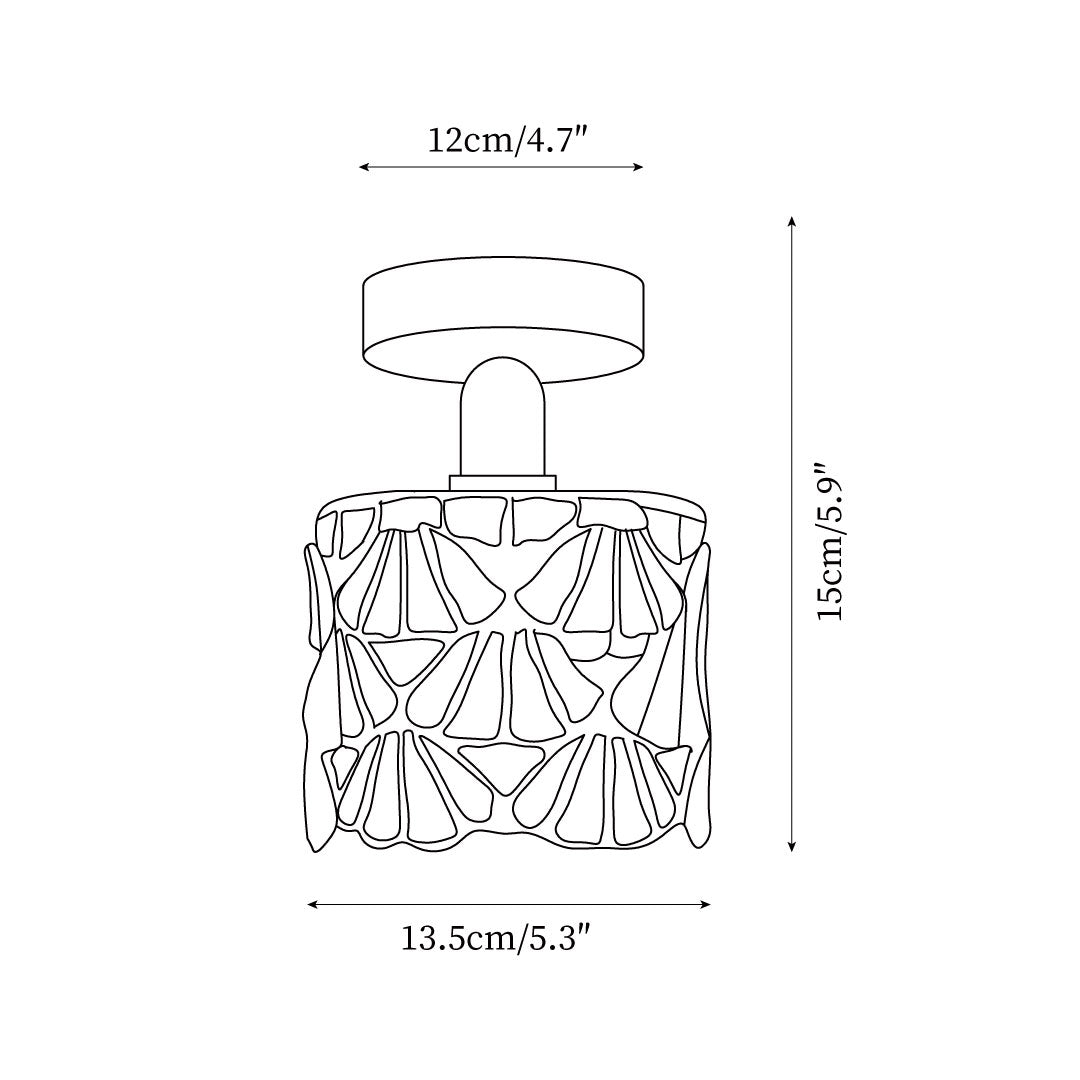 Tiffany Special Glass Flush Mount Ceiling Light