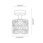 Rosavine Tiffany Stained Glass Semi Flush Mount Light