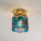 Tiffany Special Glass Flush Mount Ceiling Light