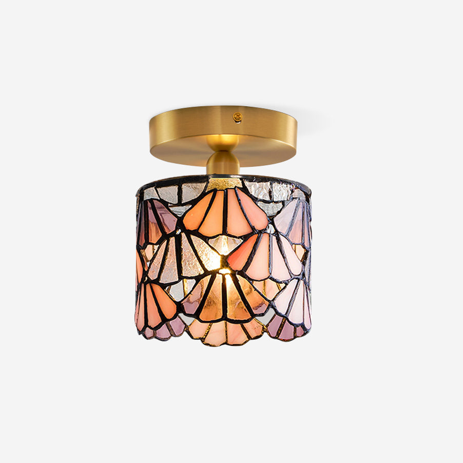 Tiffany Special Glass Flush Mount Ceiling Light