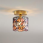 Tiffany Special Glass Flush Mount Ceiling Light