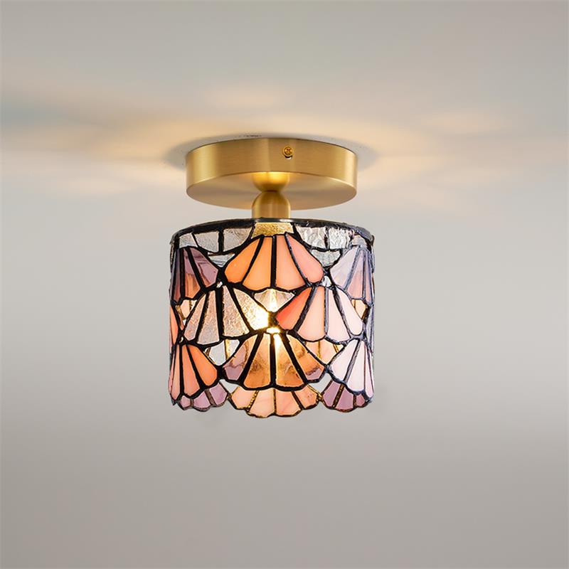 Tiffany Special Glass Flush Mount Ceiling Light