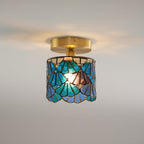 Tiffany Special Glass Flush Mount Ceiling Light