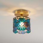 Tiffany Special Glass Flush Mount Ceiling Light