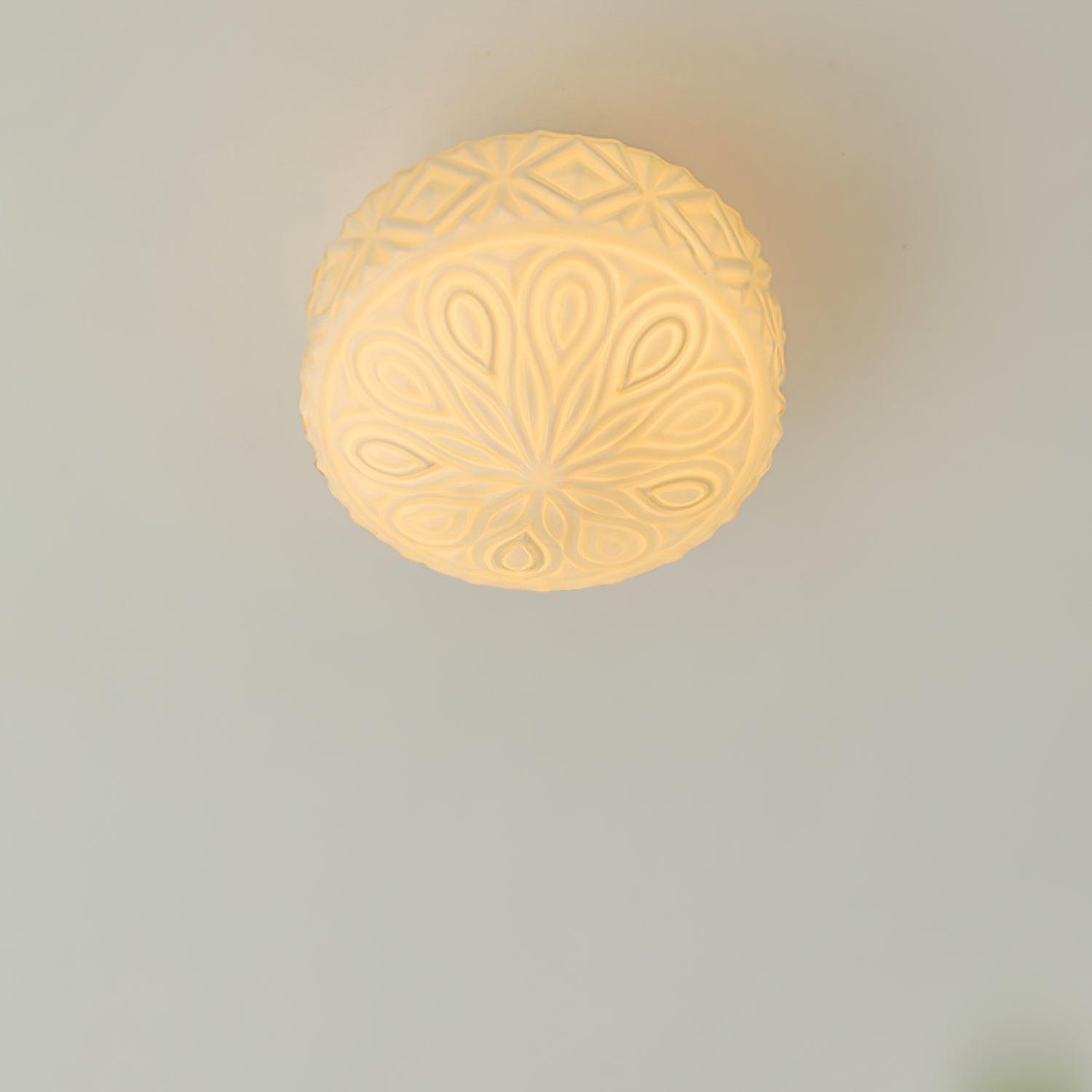 Evale Frosted Glass Flush Mount Ceiling Light