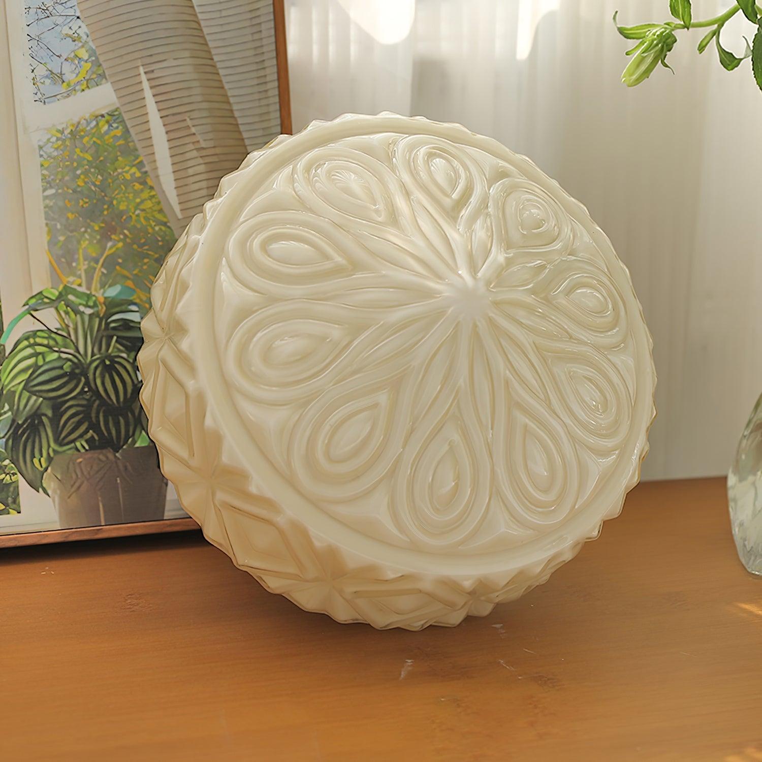 Evale Frosted Glass Flush Mount Ceiling Light