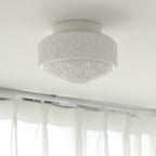 Evale Frosted Glass Flush Mount Ceiling Light