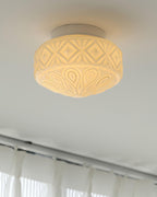 Evale Frosted Glass Flush Mount Ceiling Light
