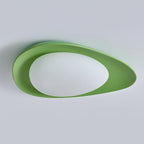 Aria Ceiling Lamp Green&Beige Pebble Shape