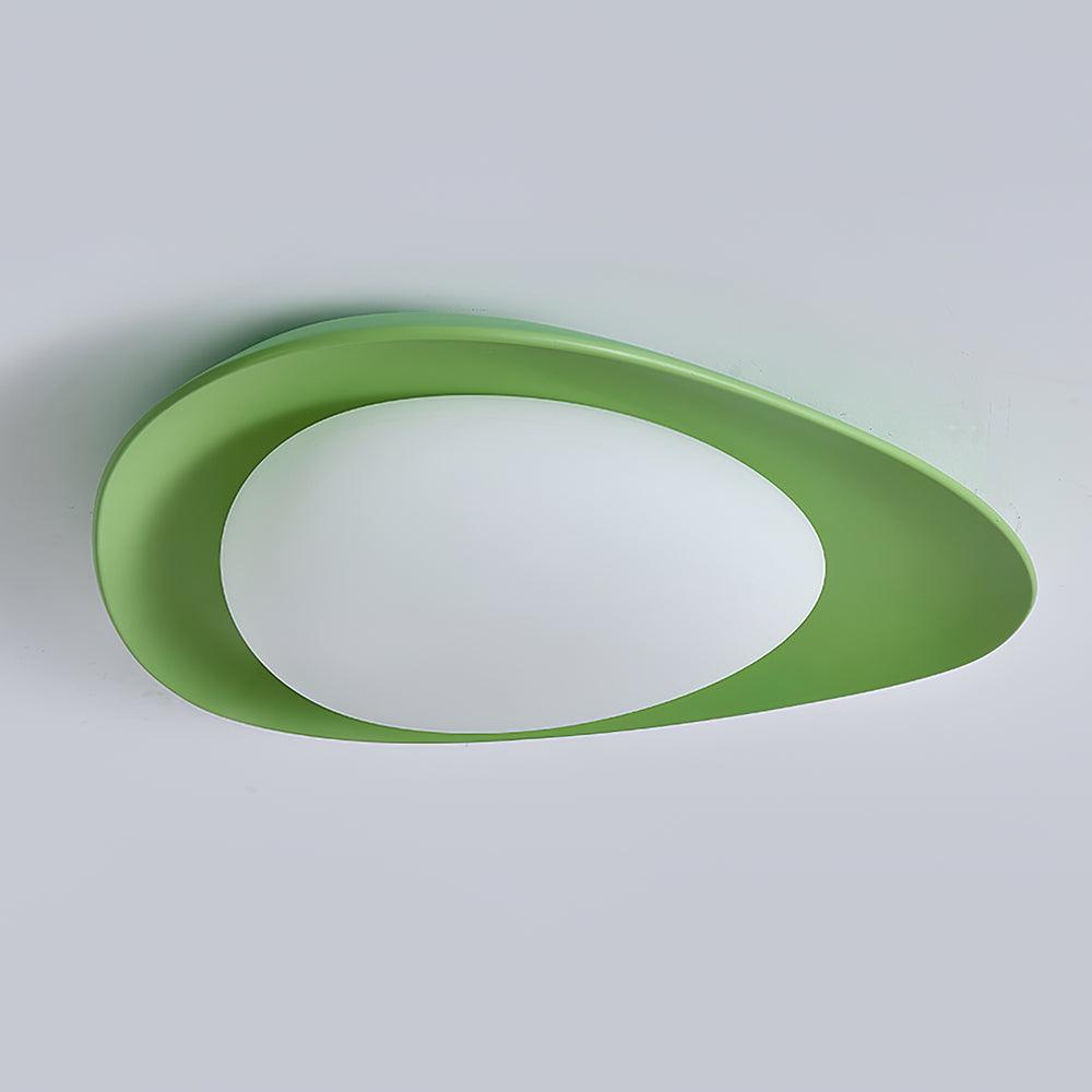 Aria Ceiling Lamp Green&Beige Pebble Shape