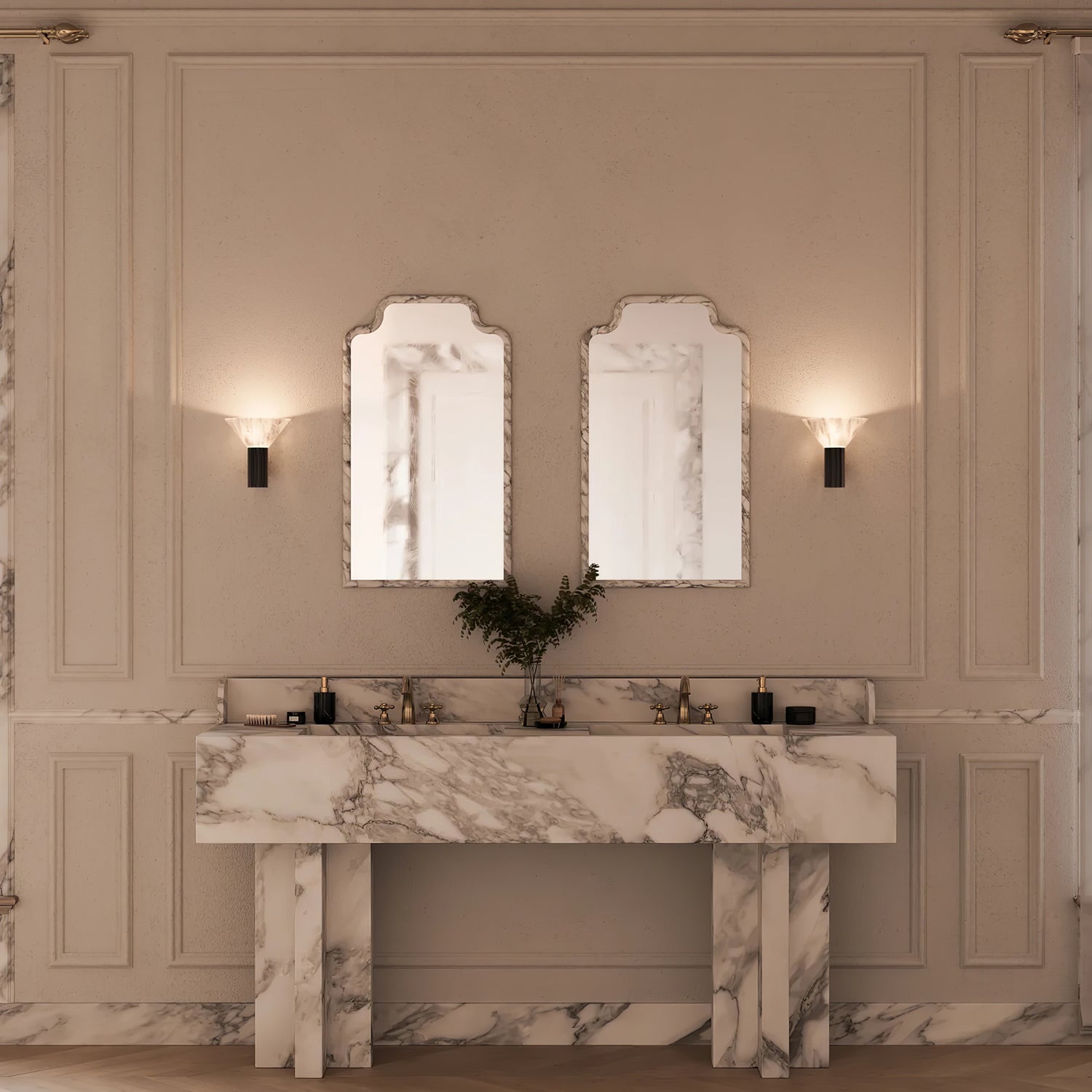 Eurnoria Cone Alabaster Wall Light