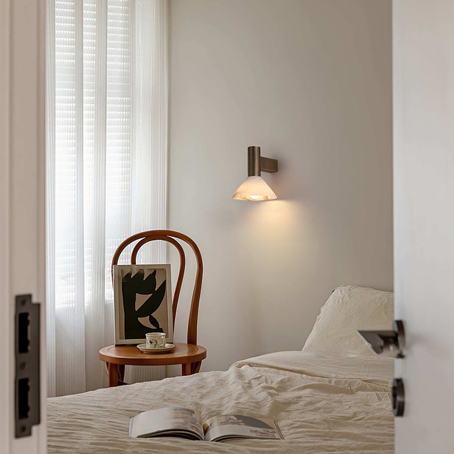 Eurnoria Cone Alabaster Wall Light