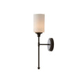 Tracie Vintage Industrial Brass Glass Wall Lamp