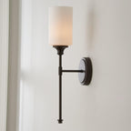 Tracie Vintage Industrial Brass Glass Wall Lamp