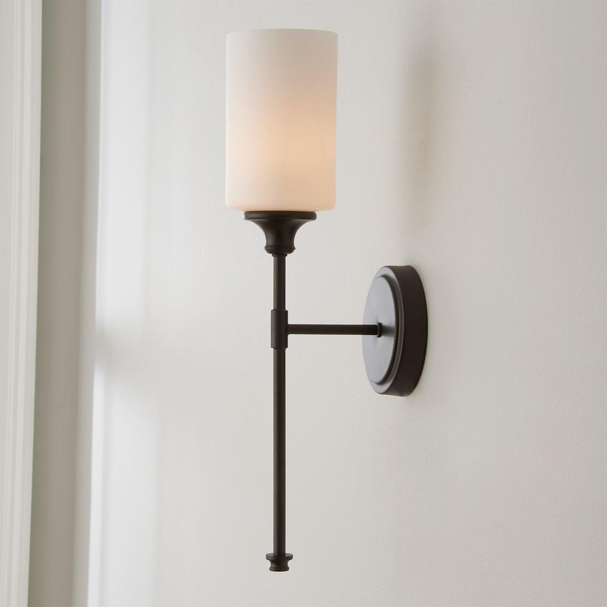 Tracie Vintage Industrial Brass Glass Wall Lamp