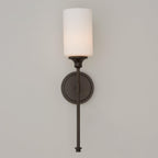 Tracie Vintage Industrial Brass Glass Wall Lamp