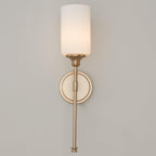 Tracie Vintage Industrial Brass Glass Wall Lamp