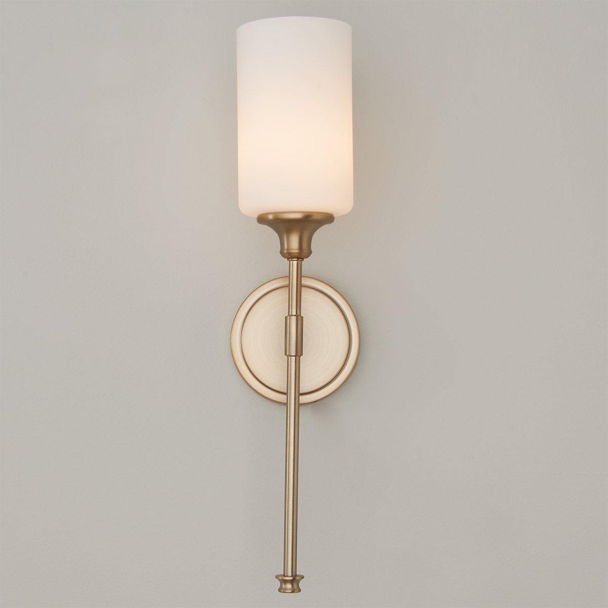 Tracie Vintage Industrial Brass Glass Wall Lamp