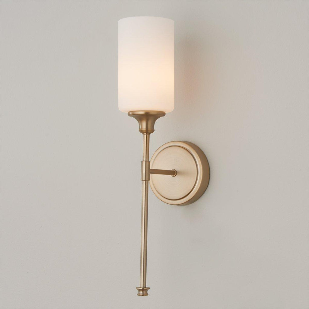 Tracie Vintage Industrial Brass Glass Wall Lamp