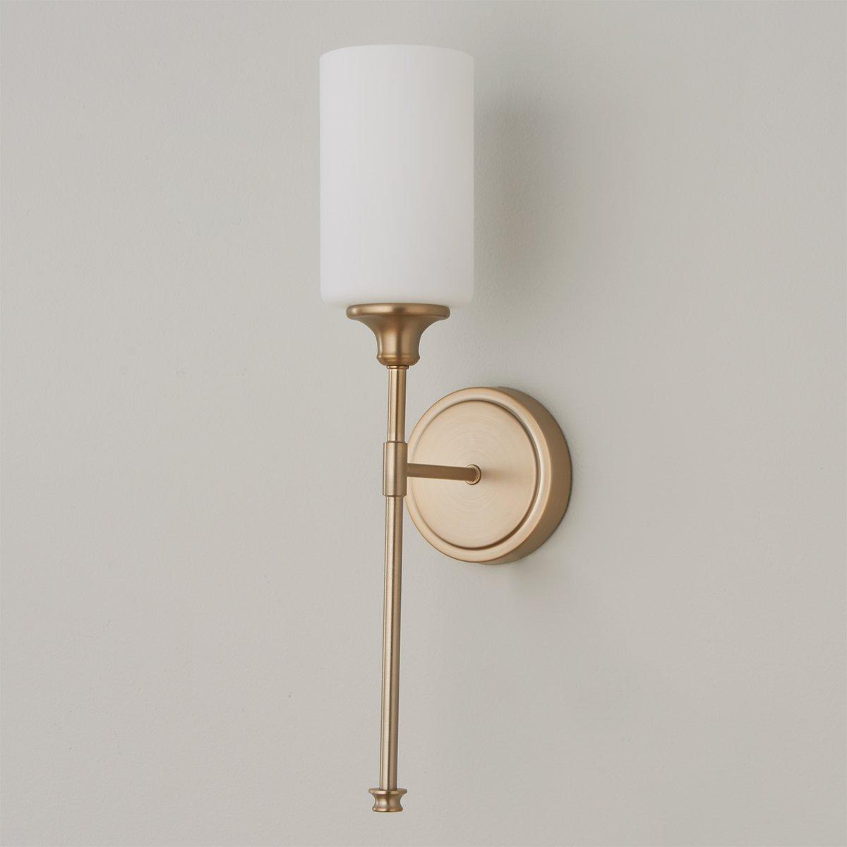 Tracie Vintage Industrial Brass Glass Wall Lamp