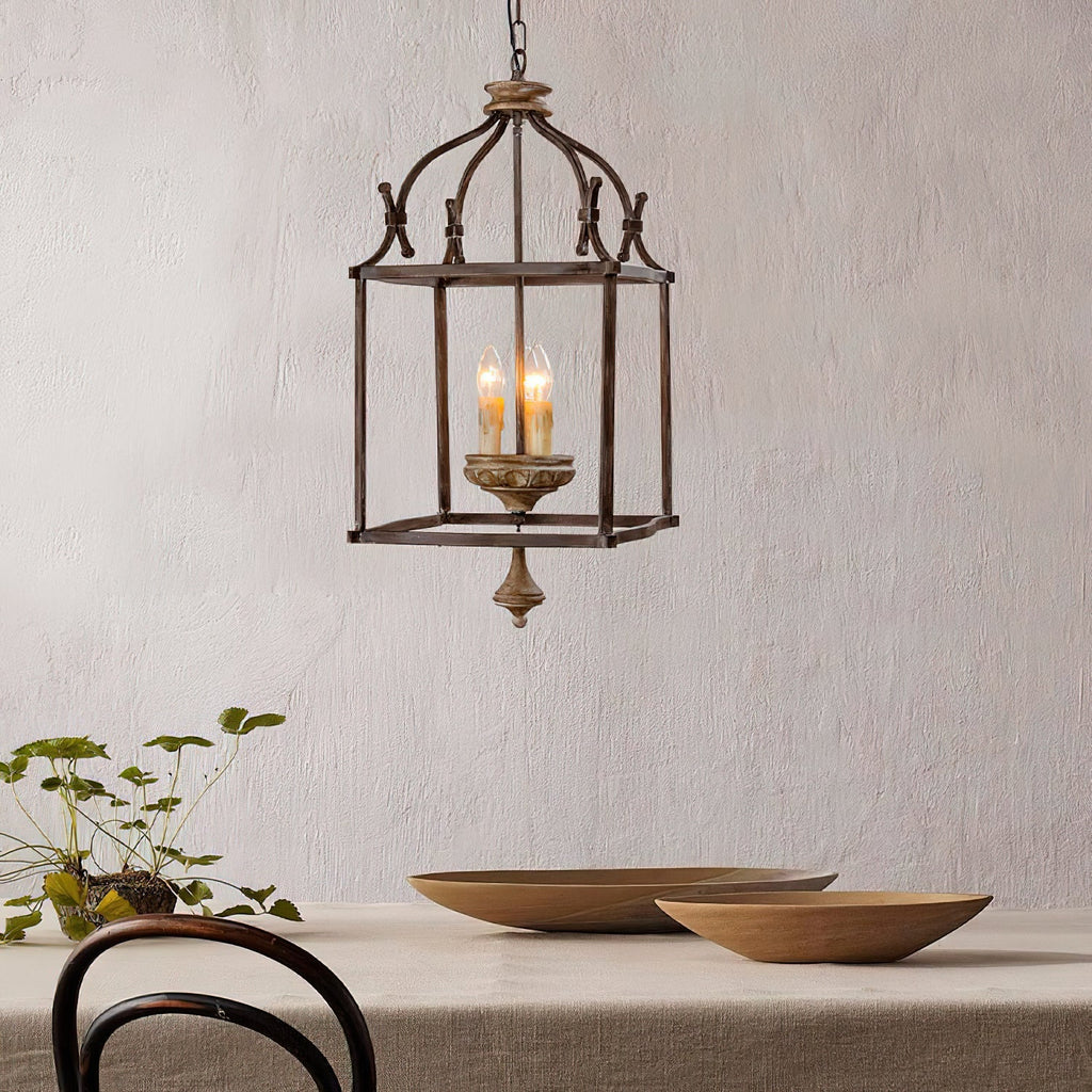 Alirora Traditional Birdcage Hand-carved wooden Chandelier