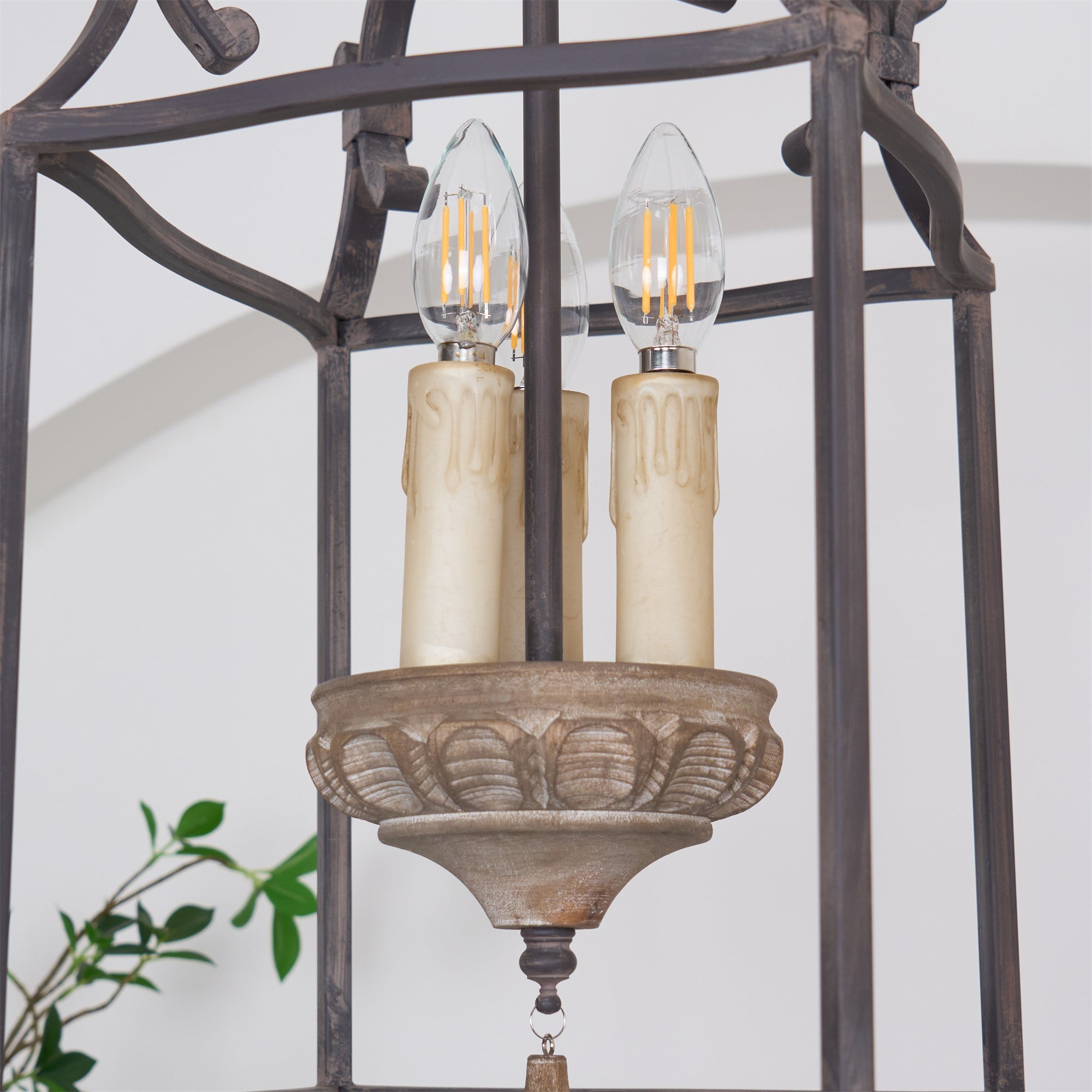 Alirora Traditional Birdcage Hand-carved wooden Chandelier