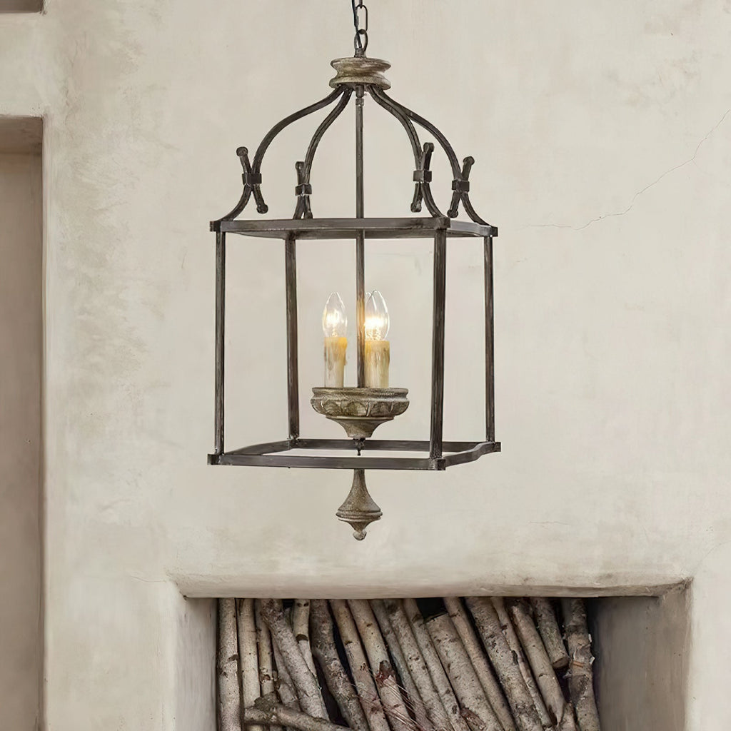 Alirora Traditional Birdcage Hand-carved wooden Chandelier