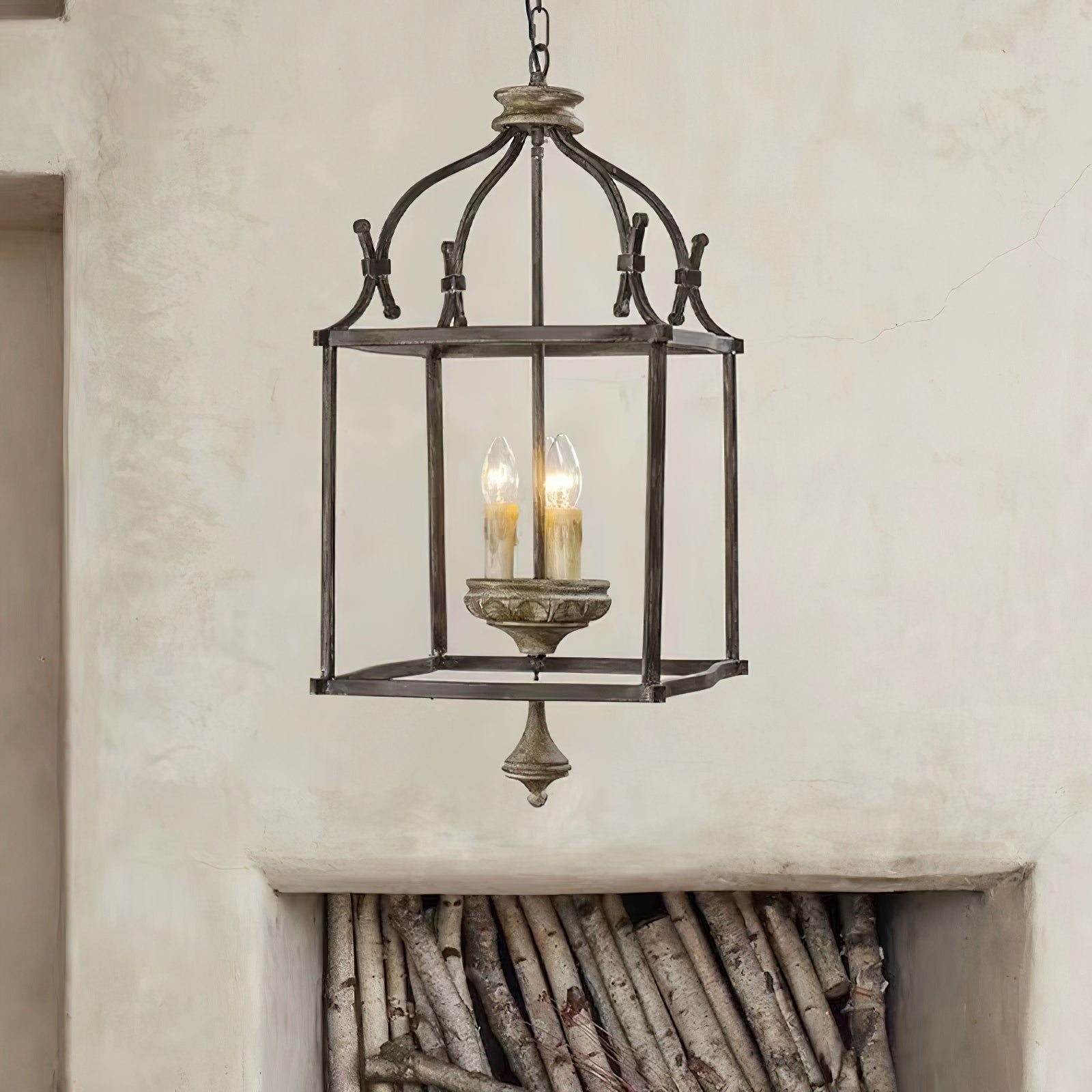 Alirora Traditional Birdcage Hand-carved wooden Chandelier