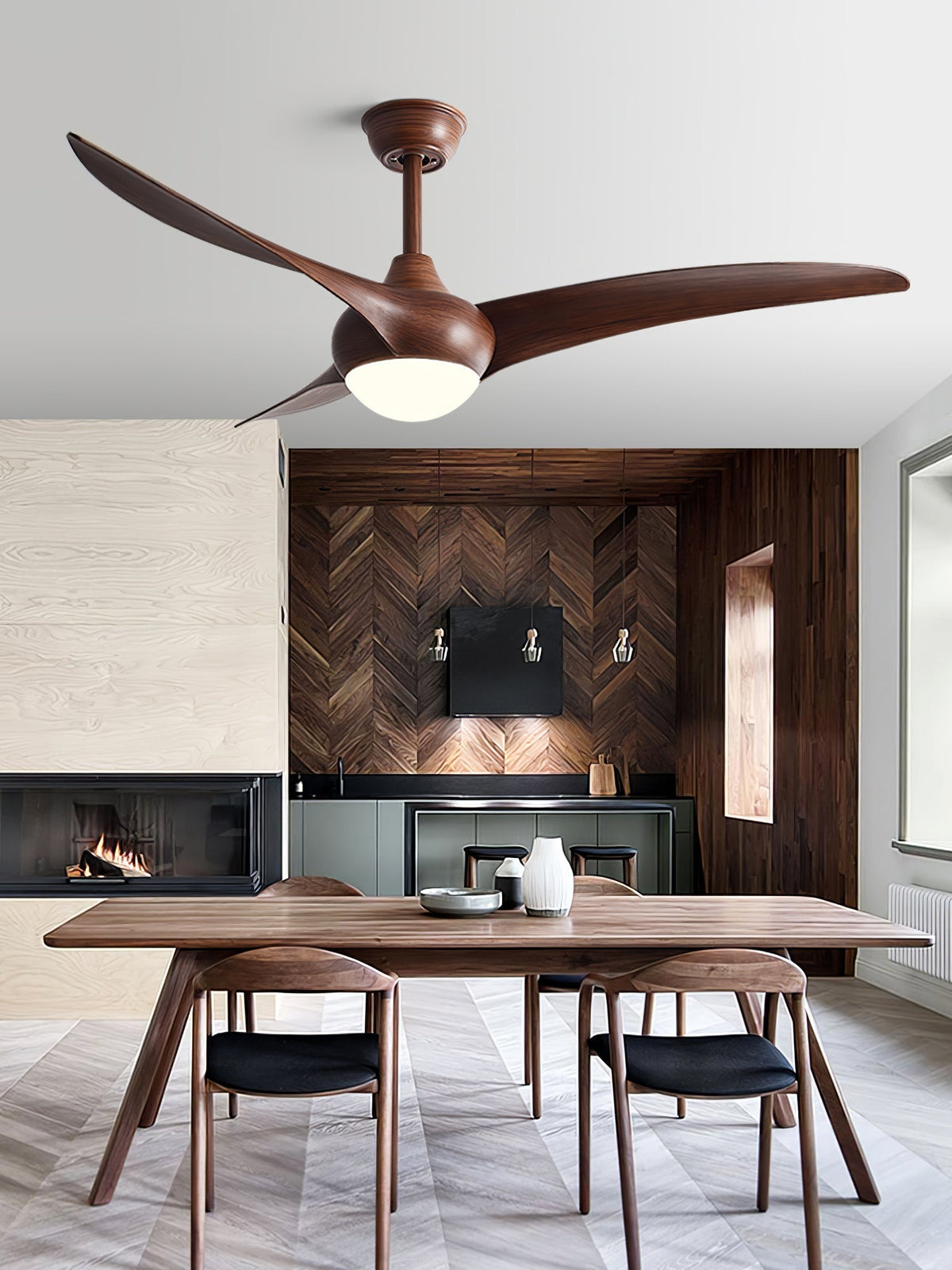 Zatheora Natural Traditional Ceiling Fan Light
