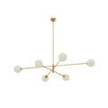 Catalel Modern Minimalist Brass Glass Chandelier