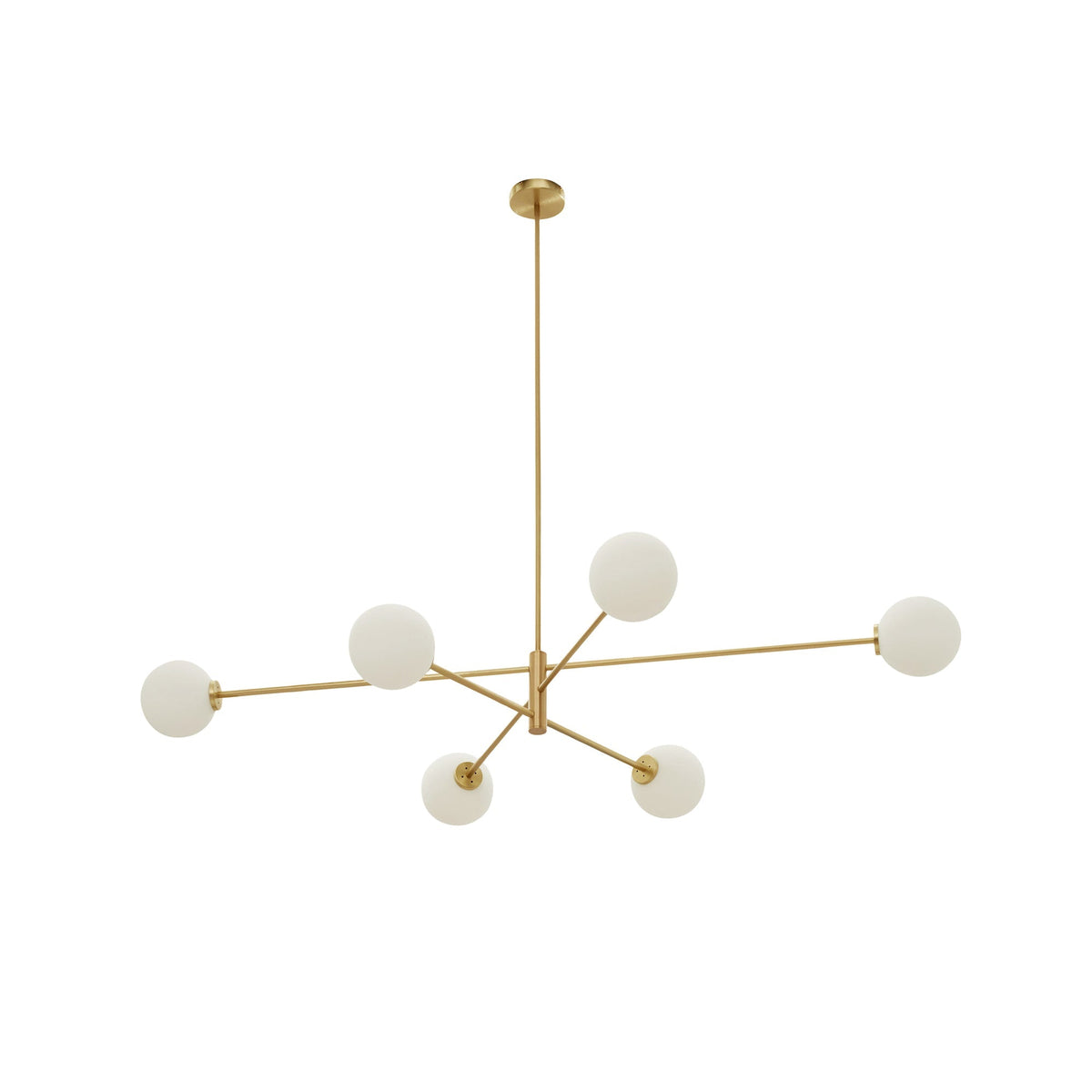 Catalel Modern Minimalist Brass Glass Chandelier