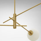 Catalel Modern Minimalist Brass Glass Chandelier
