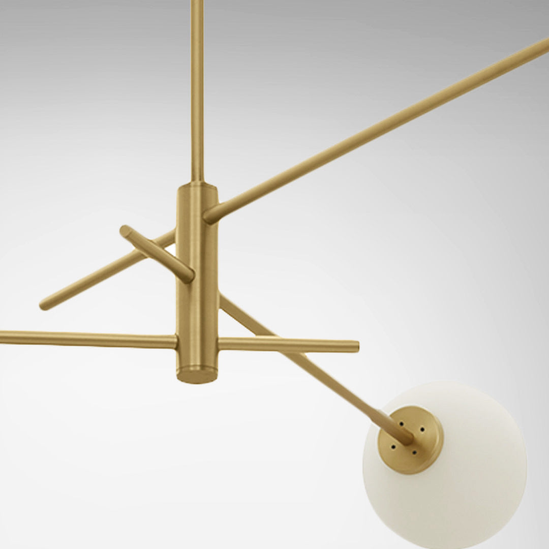 Catalel Modern Minimalist Brass Glass Chandelier
