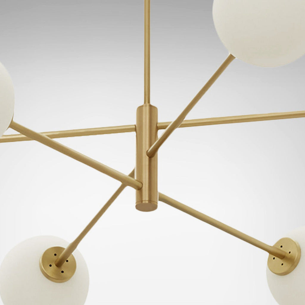Catalel Modern Minimalist Brass Glass Chandelier
