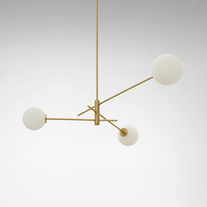 Catalel Modern Minimalist Brass Glass Chandelier
