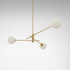 Catalel Modern Minimalist Brass Glass Chandelier