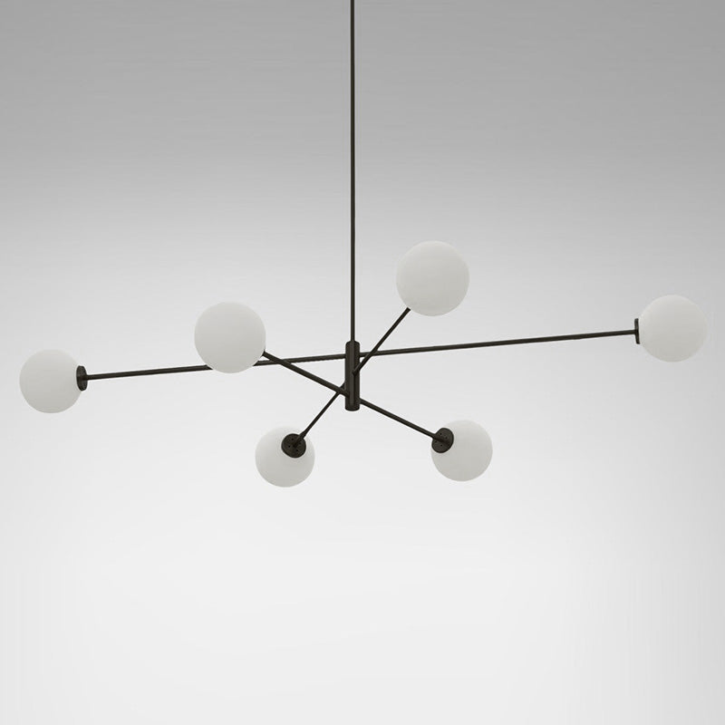 Catalel Modern Minimalist Brass Glass Chandelier