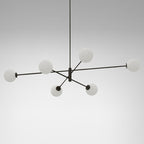 Catalel Modern Minimalist Brass Glass Chandelier