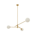 Catalel Modern Minimalist Brass Glass Chandelier