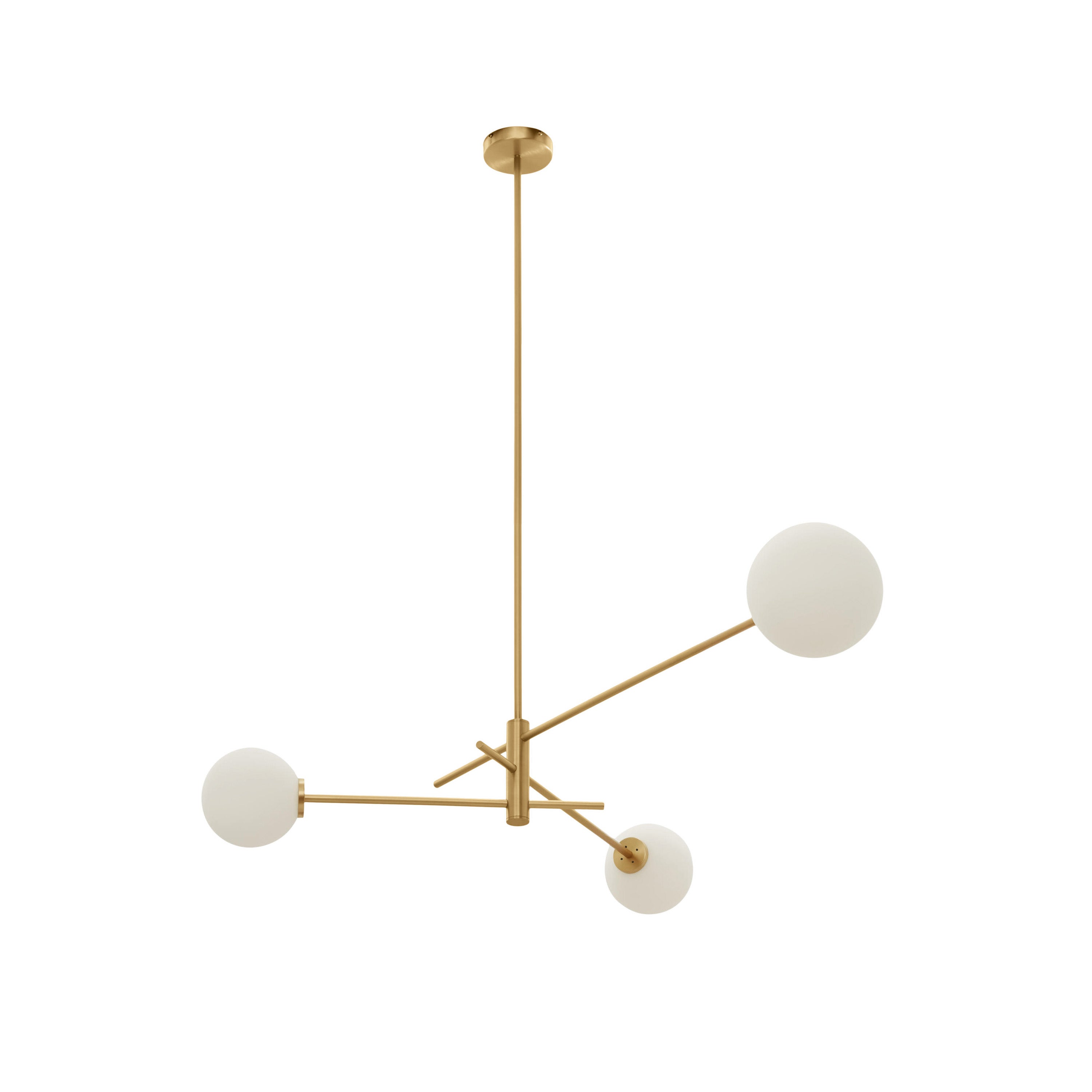 Catalel Modern Minimalist Brass Glass Chandelier
