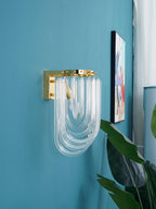 Aurora Wall Lamp Trevi Murano Glass Gold Modern Luxury