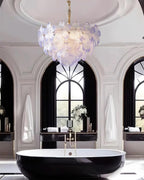 Cavine Pink Glass Flower Chandelier